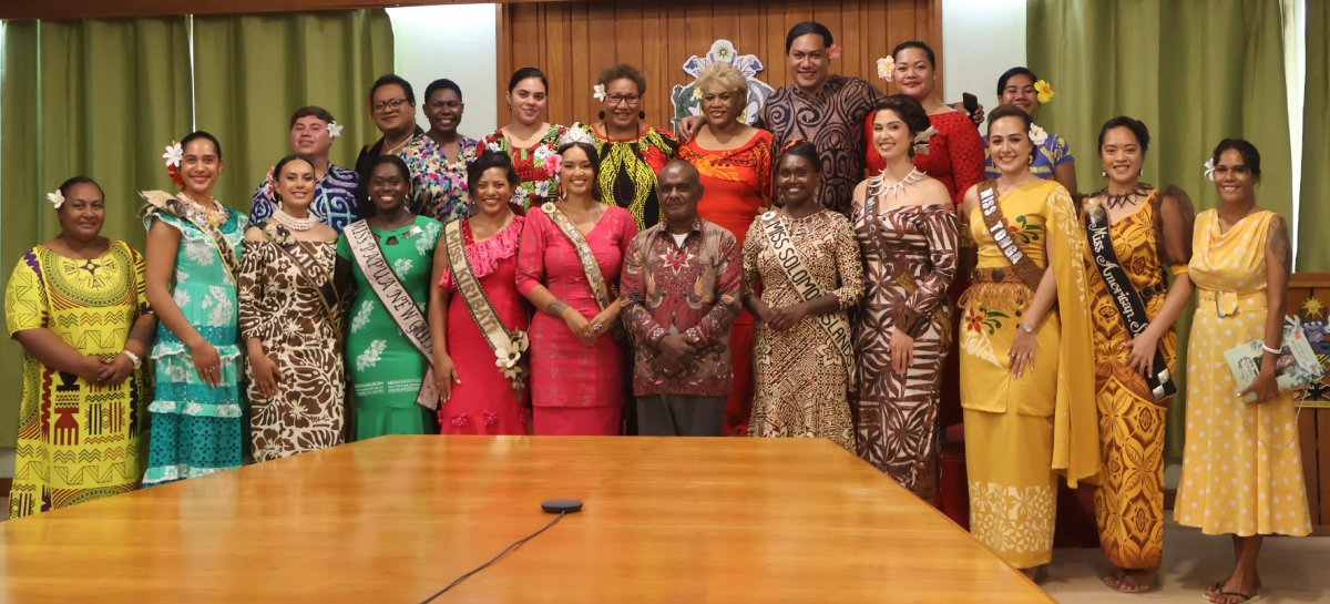 Miss Pacific Islands Pageant contestants Pay Courtesy Visit to Prime ...