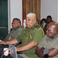 Sitting at the centre is the CSSI Commissioner, Mr. Mactus Forau. Sitting at the centre is the CSSI Commissioner, Mr. Mactus Forau.