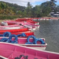 Handing over of the 57 boats and engines at Nila Station, Shortland Island, Friday last week.