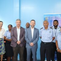 Picture1 New Zealand High Commissioner Jonathan Curr, Customs Deputy Chief Executive Joe Cannon and the New Zealand Delegation, together with the Solomon Islands Customs Comptroller John Lagi and Customs Executive, posed for a group photo after the official discussion at the Customs Headquarters in Honiara.