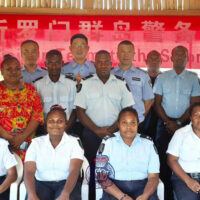 Some officers during the training with CPLT instructors posed for a group photo