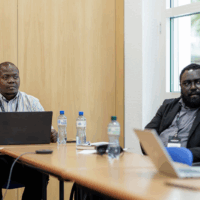 1 From L-R: Agola National Mine Action Authority Representative with the Director, National UXO of MPNSCS.