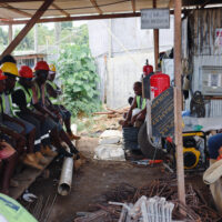 Photo 1 (1) SIART Project Manager, Mr. William Okekini visited the construction site in Auki on Thursday 29 October to see the progress made so far and to meet with local workers engaged by the Contractor, JQY Construction.