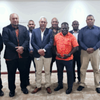 The SIG technical team and High Commissioner with the Kumul Minerals Holding Ltd (KMHL), Managing Director, Sarimu Kanu (front, centre)